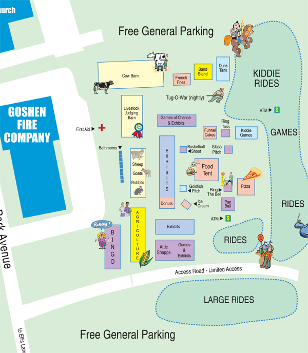 goshen country fair map